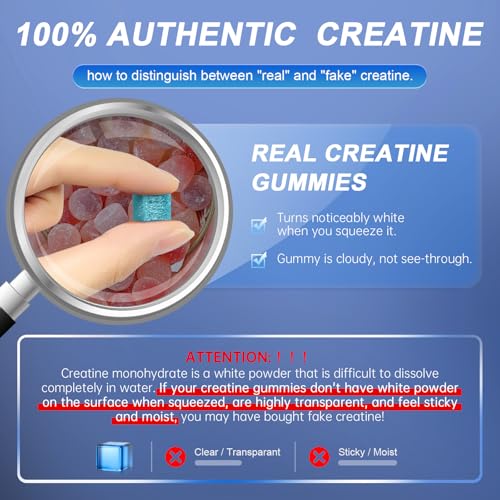 ANYTALK Creatine Monohydrate Gummies pouring to show easy consumption before training.