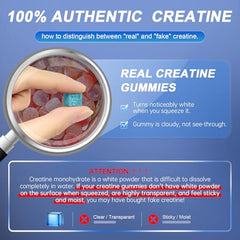 ANYTALK Creatine Monohydrate Gummies pouring to show easy consumption before training.
