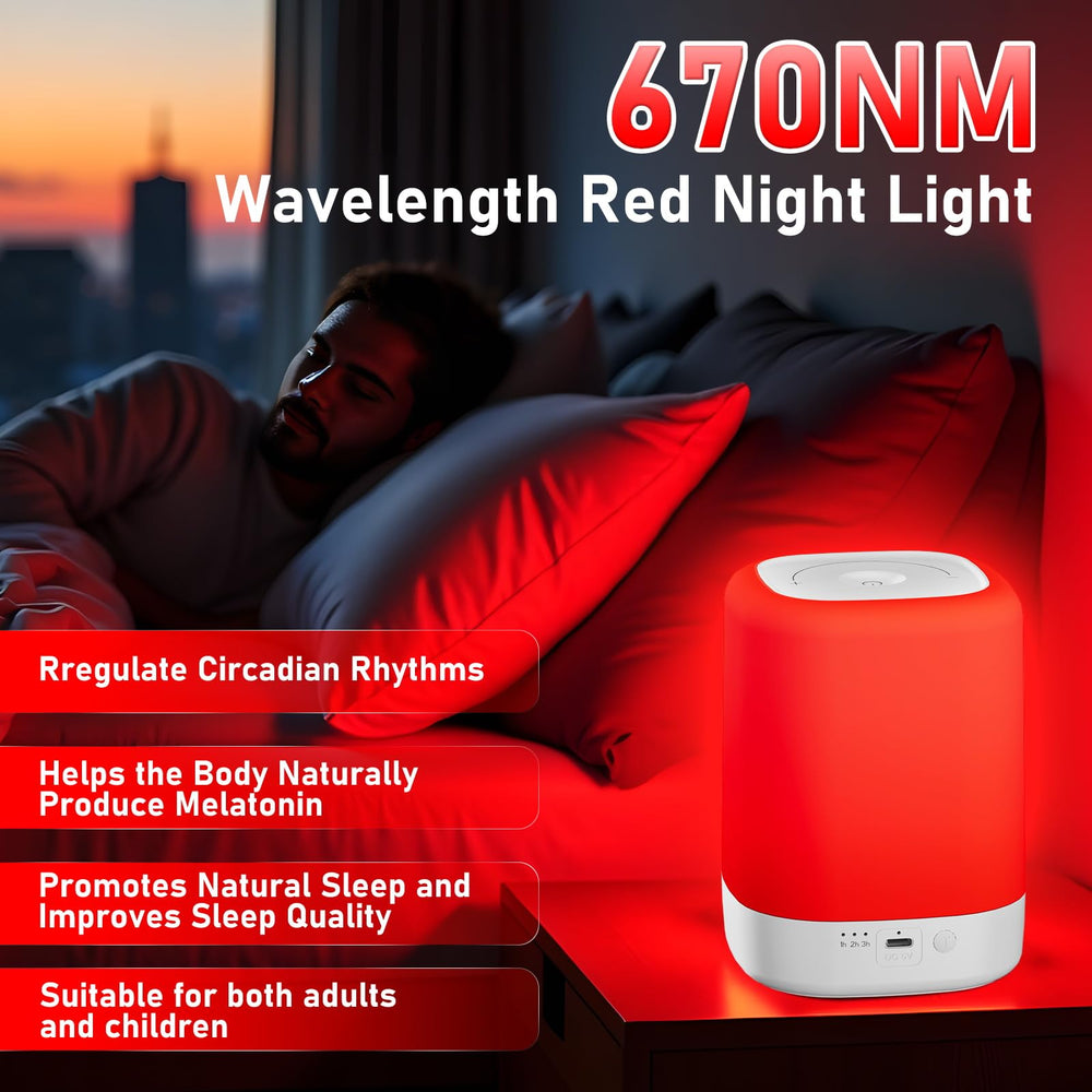 Anzqul sleep lamp with touch controls for adjustable brightness.
