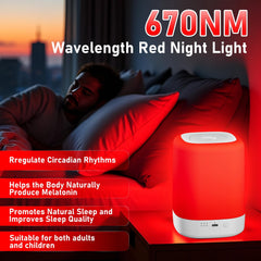 Anzqul sleep lamp with touch controls for adjustable brightness.