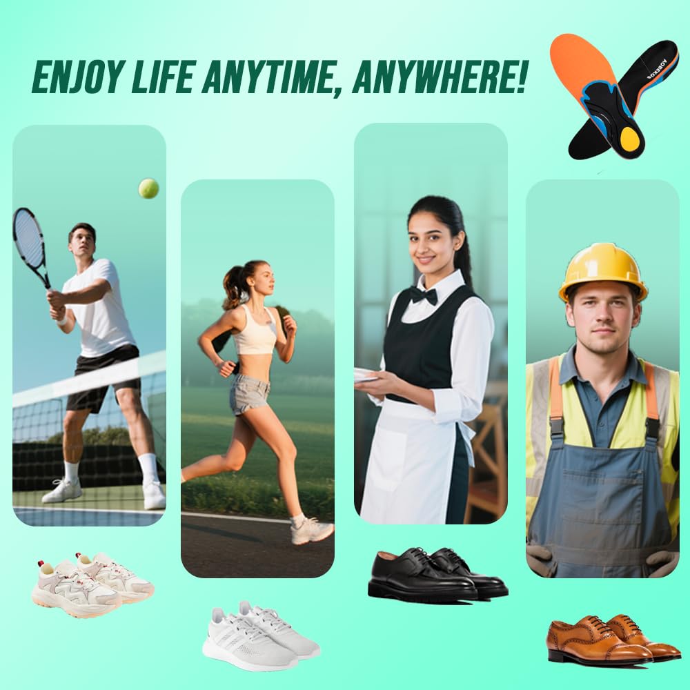 AOBEKOS trim-to-fit lines help tailor the size to your shoe.