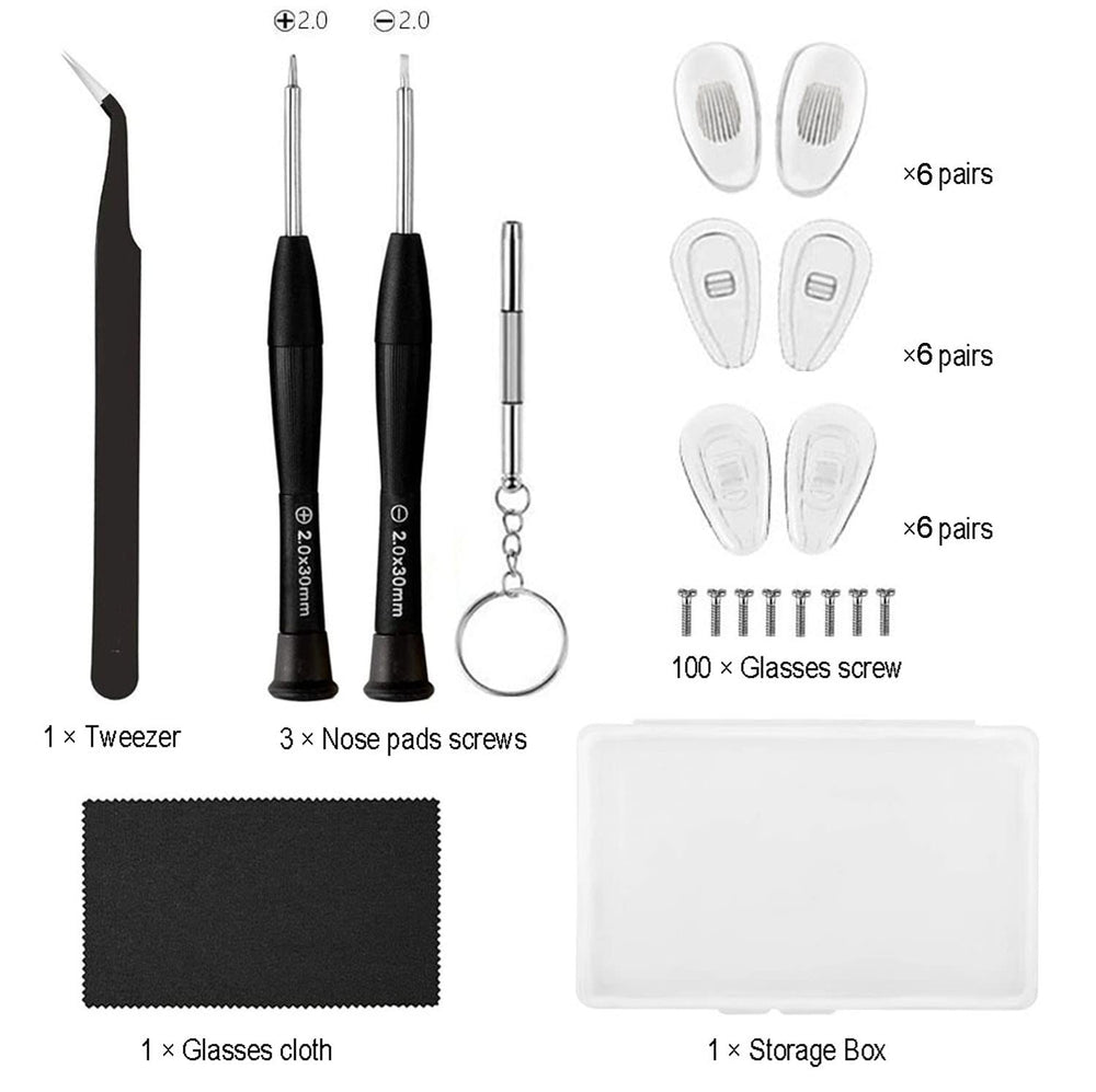 Aobvrey mini screwdriver set for precise eyewear repairs.