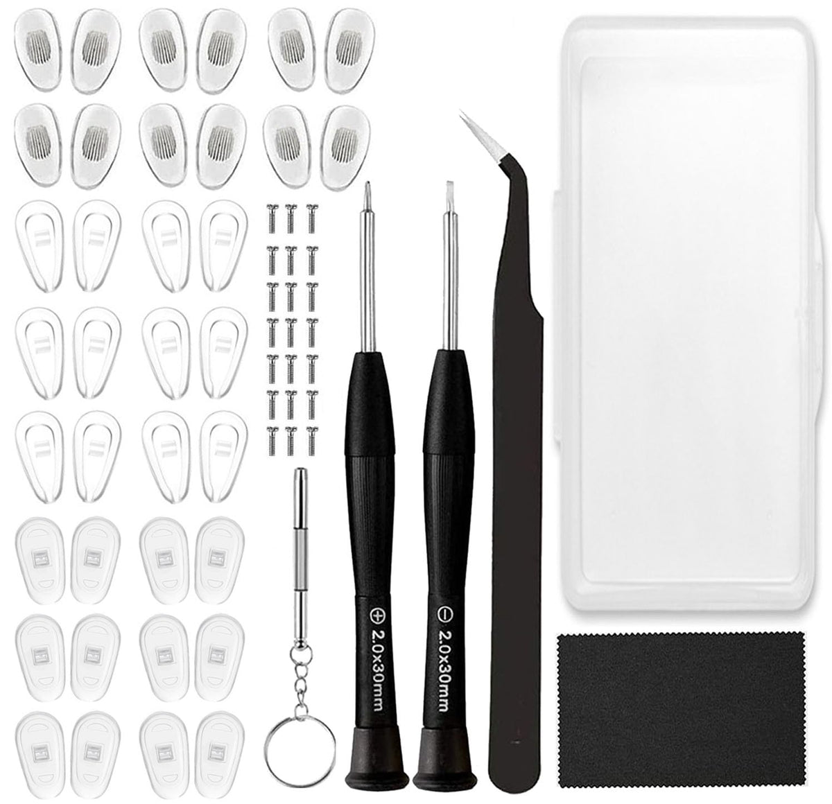 Aobvrey nose pads made of soft silicone for comfortable, skin-friendly wear.