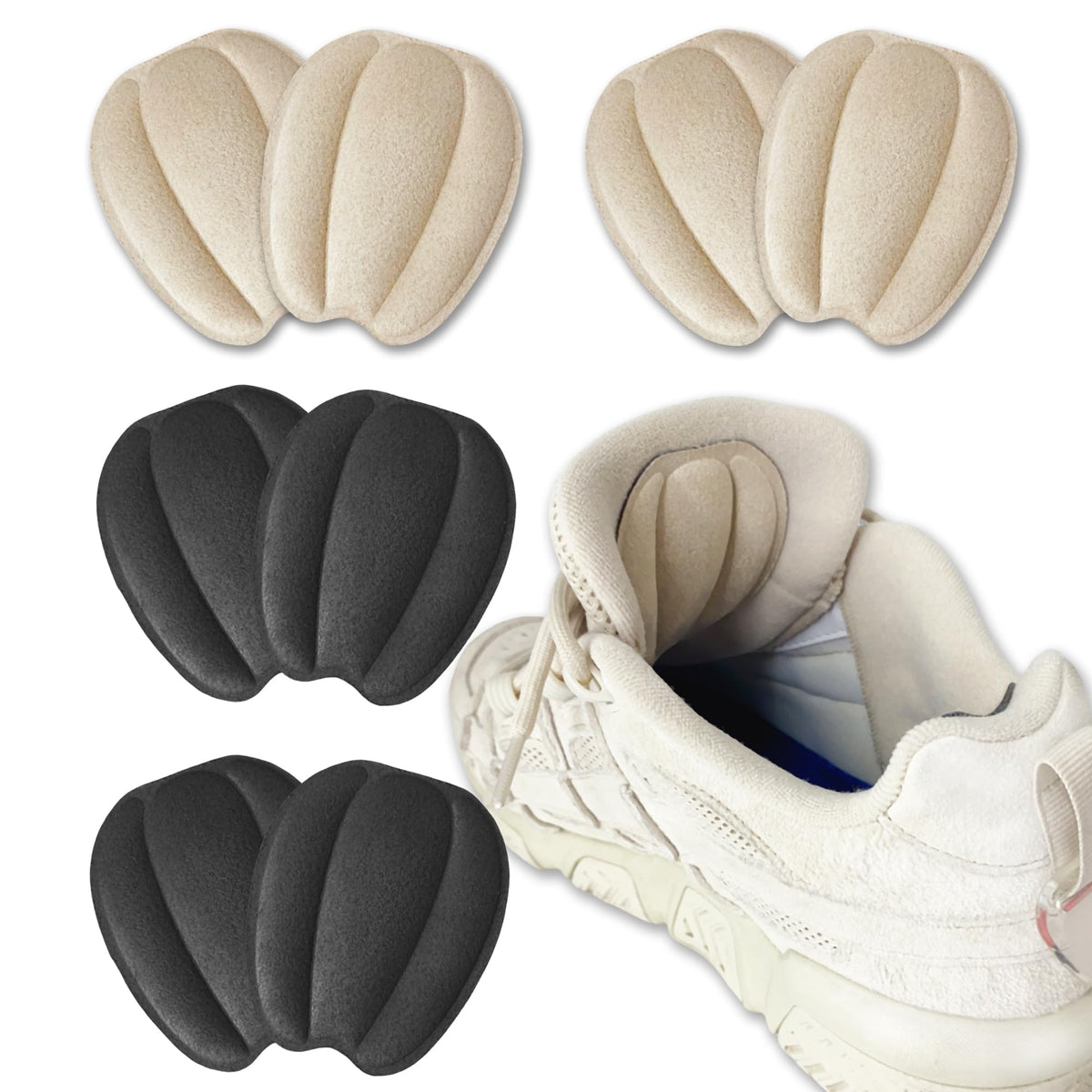 Aogigigio shoe tongue pads pack-4-pairs improves fit and comfort.