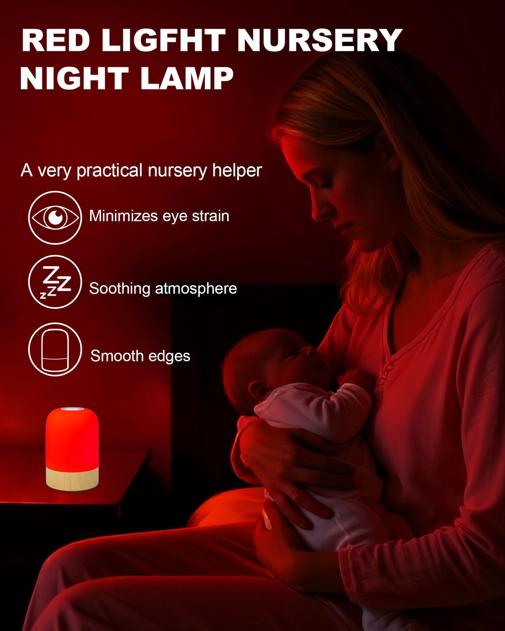 Aoife 10-level dimming for personalized night mode.