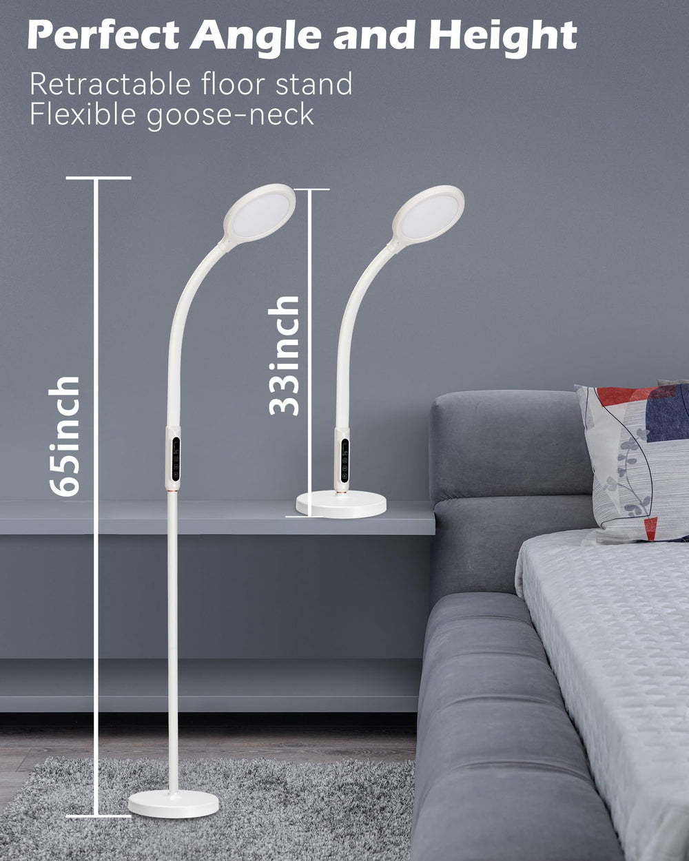 Aoife lamp showing multiple color temperatures for mood and task lighting