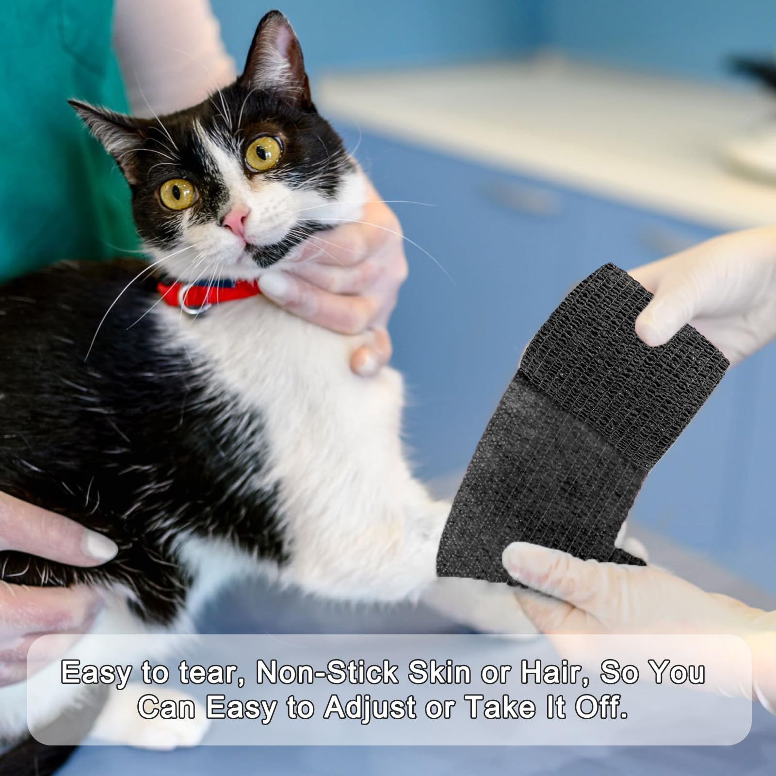 AOITMZAY bandage wrap adheres to itself and removes cleanly without skin irritation