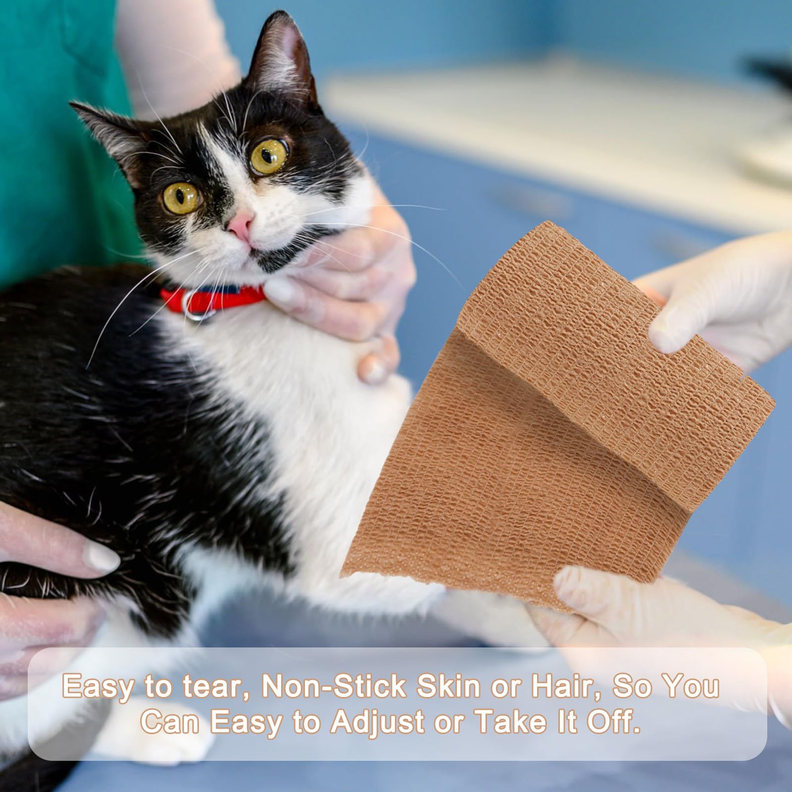 AOITMZAY bandage wrap being torn by hand for scissors-free use
