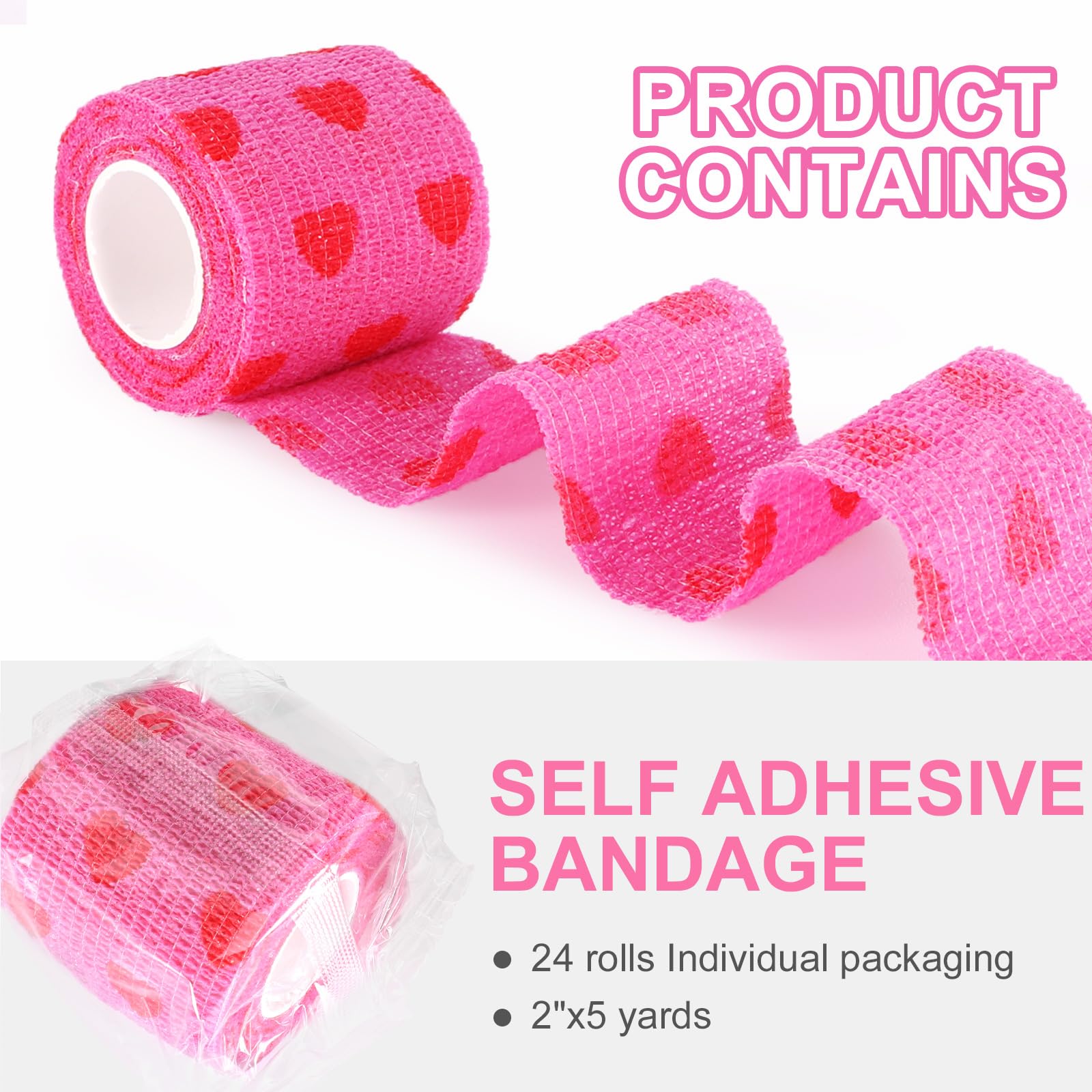 AOITMZAY pink heart wrap on ankle offers comfortable stabilization during activity.