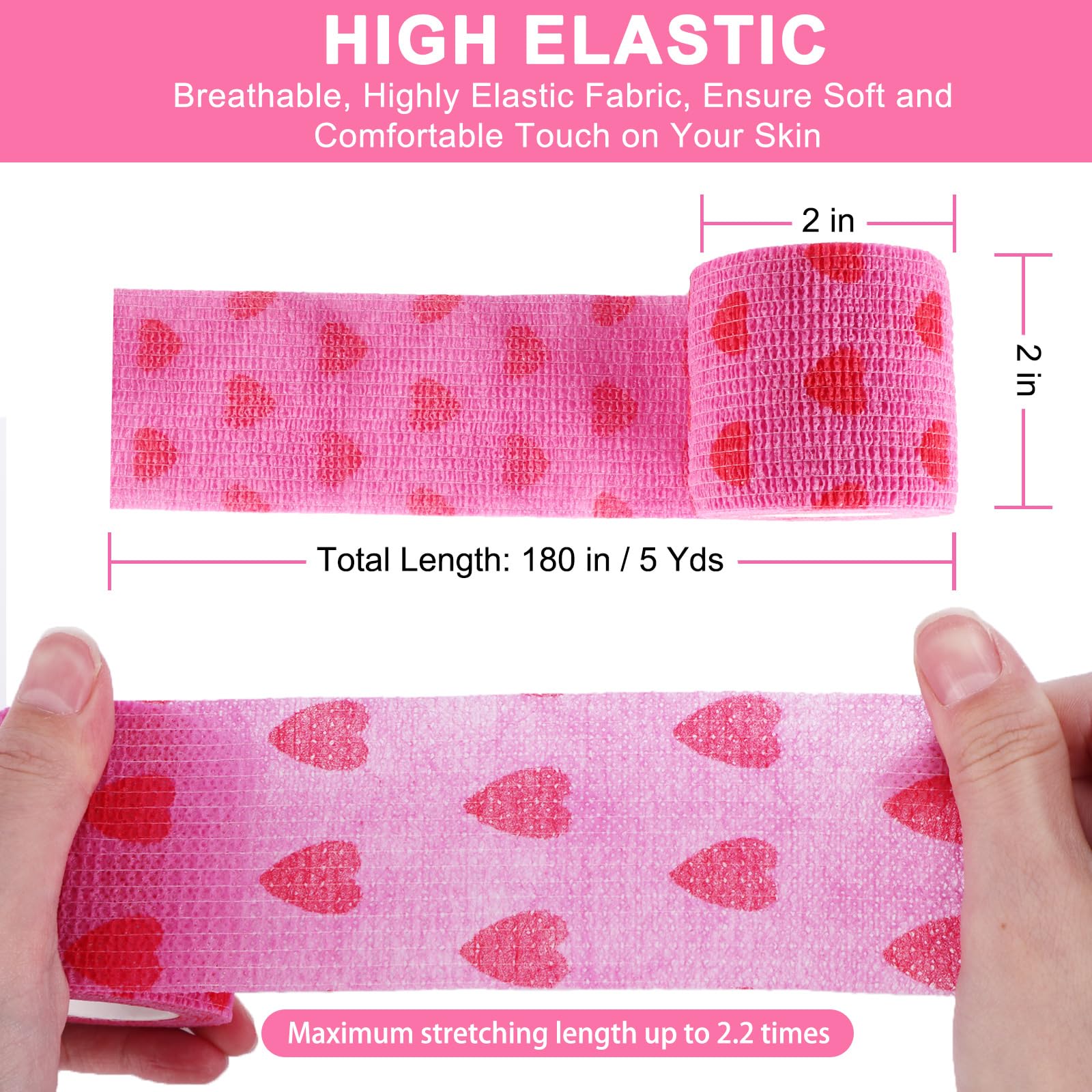 AOITMZAY pink heart wrap on knee supports swelling and post-injury comfort.