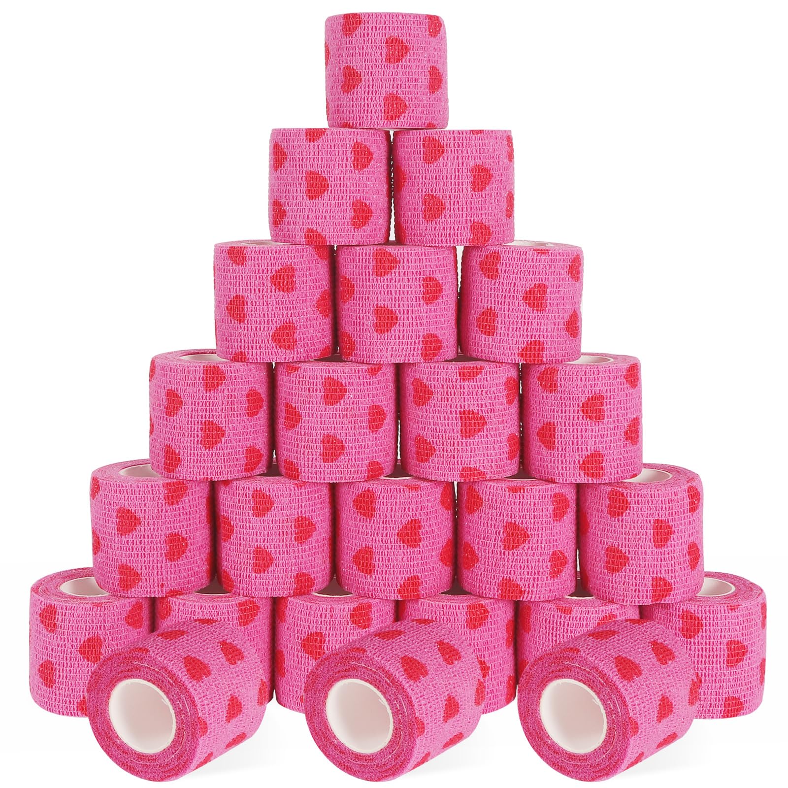 AOITMZAY pink heart wrap on wrist provides secure support for minor sprains.