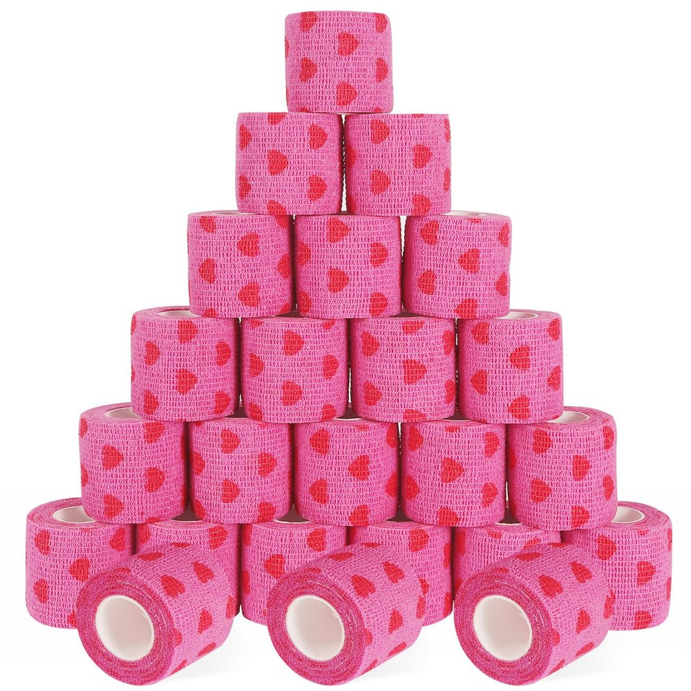 AOITMZAY pink heart wrap on wrist provides secure support for minor sprains.