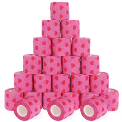 AOITMZAY pink heart wrap on wrist provides secure support for minor sprains.