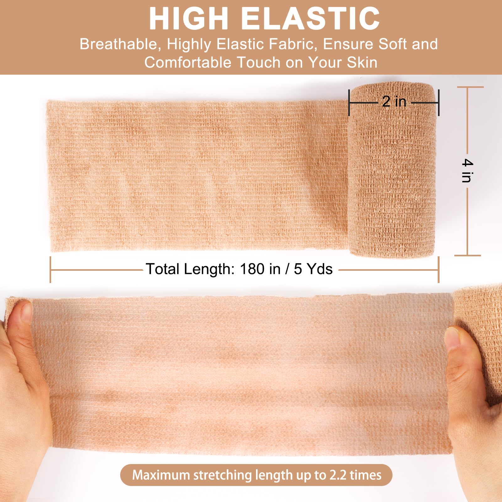AOITMZAY self-adhesive bandage wrap on ankle staying secure during movement