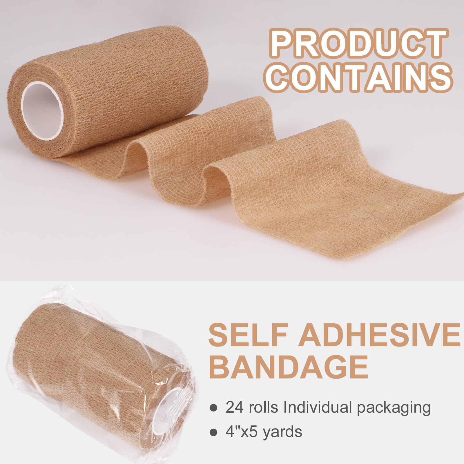 AOITMZAY self-adhesive bandage wrap on wrist demonstrating easy tear and quick use