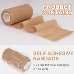 AOITMZAY self-adhesive bandage wrap on wrist demonstrating easy tear and quick use