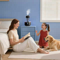 Aokvi jellyfish diffuser with 7-color LED lights for mood-enhancing scenes.