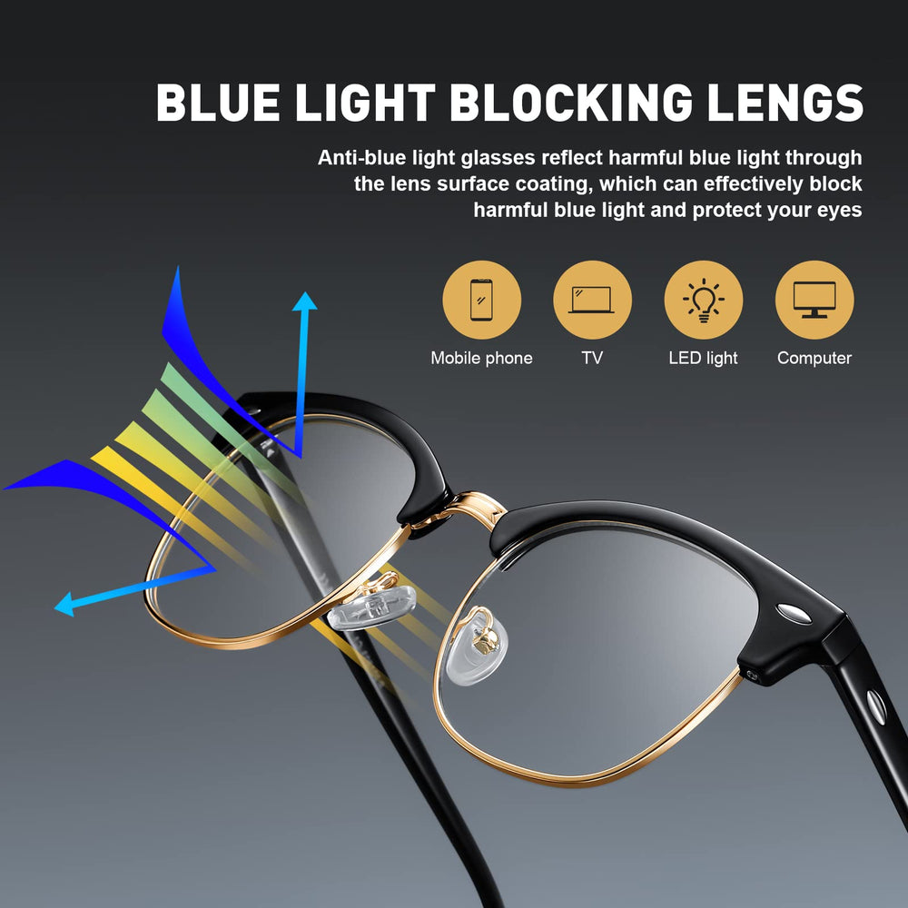 AOMASTE blue light glasses uv clear lens delivers crisp color and clarity