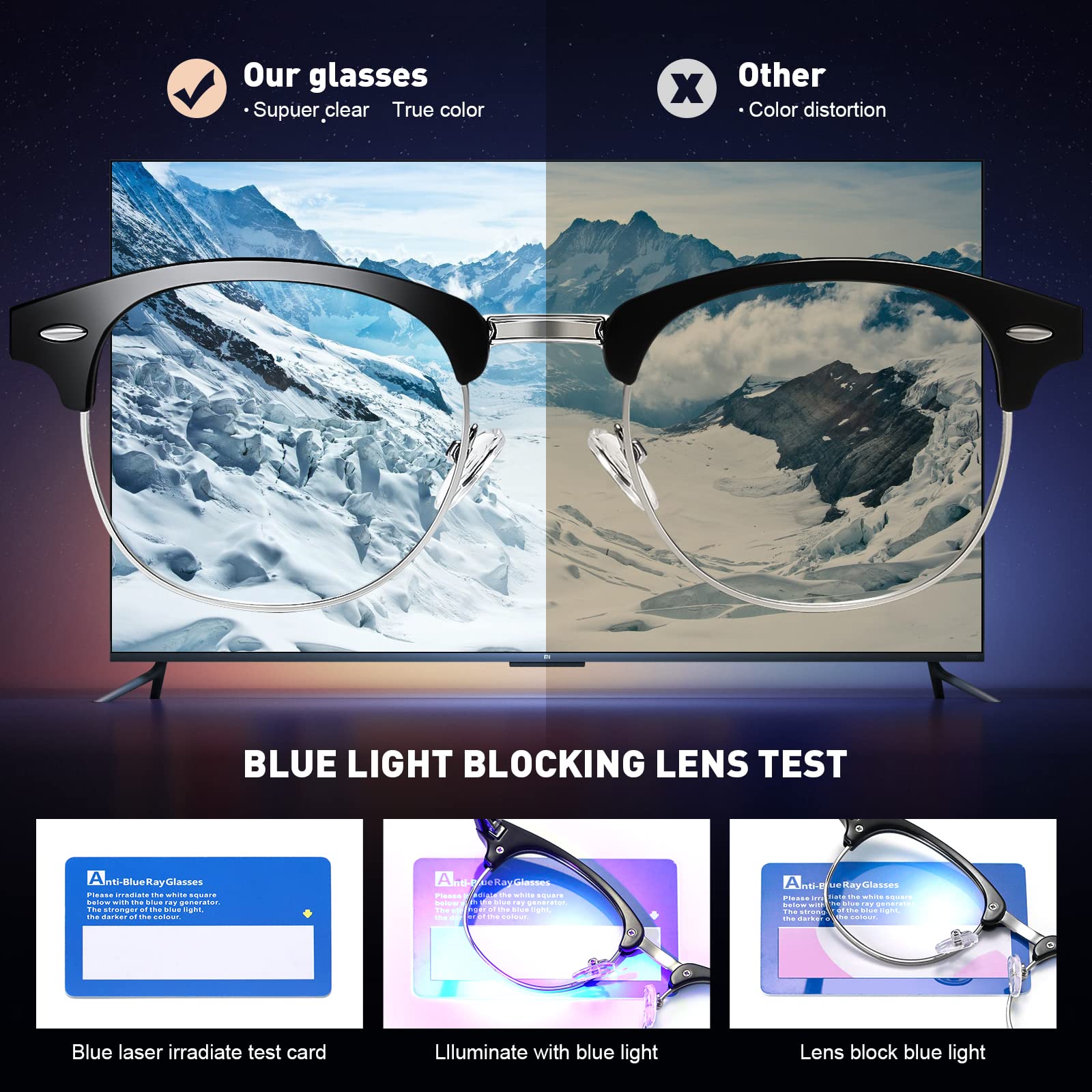 AOMASTE glasses worn on face demonstrating lightweight comfort