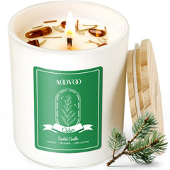 AOOVOO cedar candle with crystals inside for luxurious holiday ambience