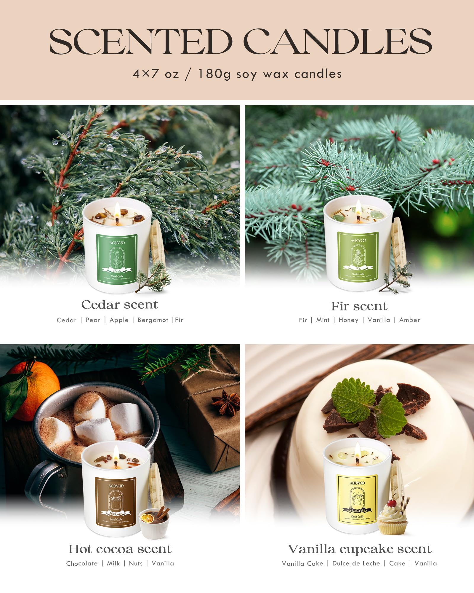 AOOVOO Vanilla Cake candle adds cozy bakery scent for gatherings