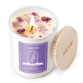 AOOVOO Lavender Scented Candle with Crystals – 7oz Soy Candle for Home Fragrance | Gift for Women