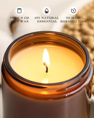 AOOVOO soy wax texture closeup, shows smooth clean-pour finish