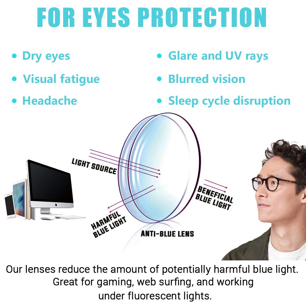 AOSM durable TR90 frame provides comfortable daily wear.