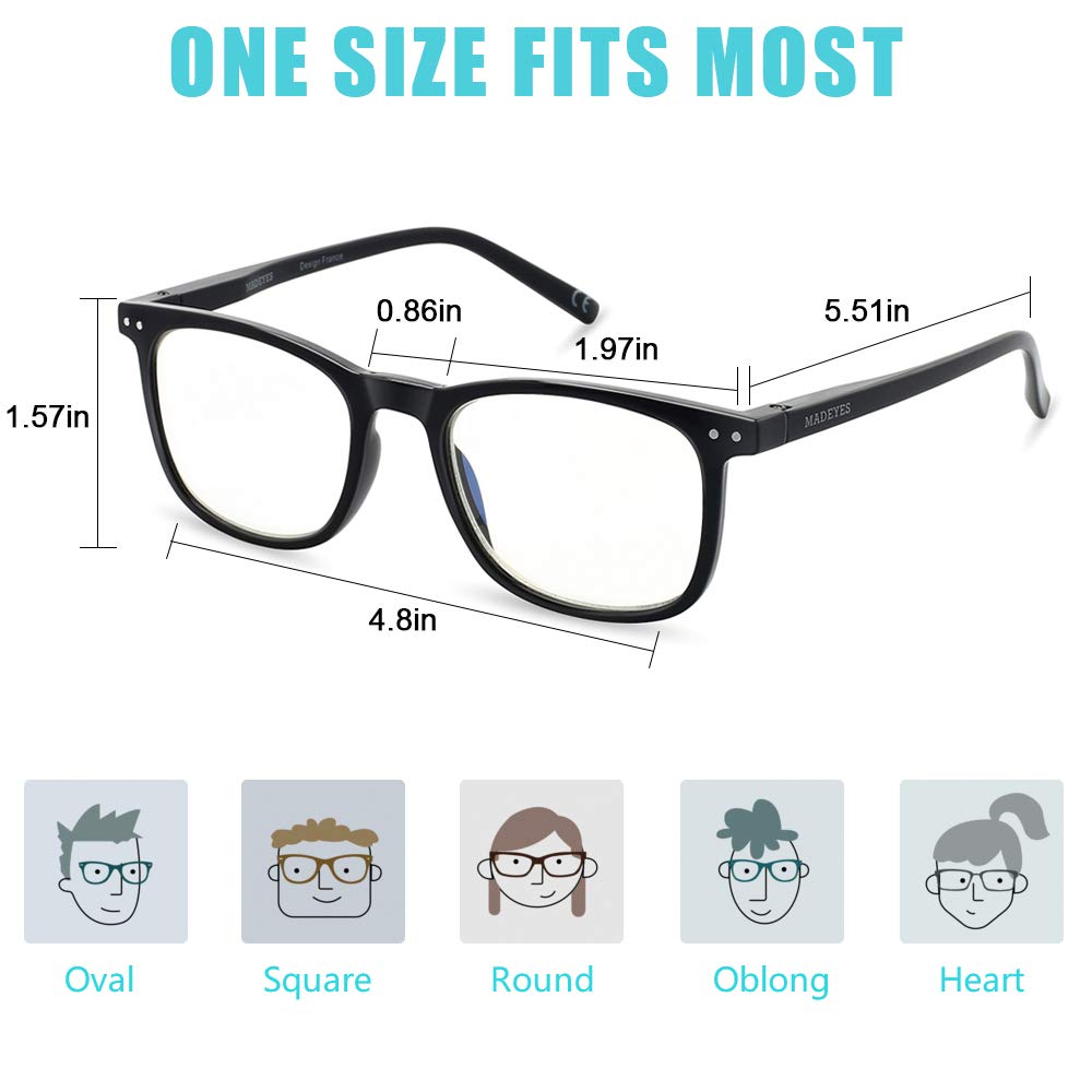 AOSM unisex glasses on a desk during work.