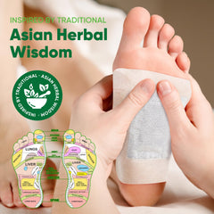 AOSORW ginger oil and mugwort blend on foot pads for daily comfort.