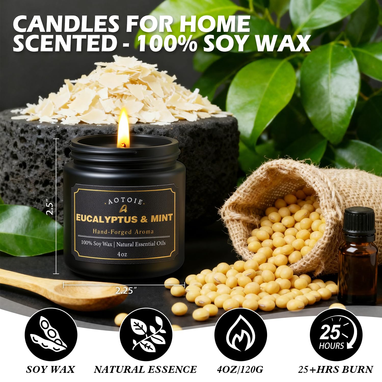 AOTOIE 36oz soy-wax candles in a nine-pack for extended ambience.