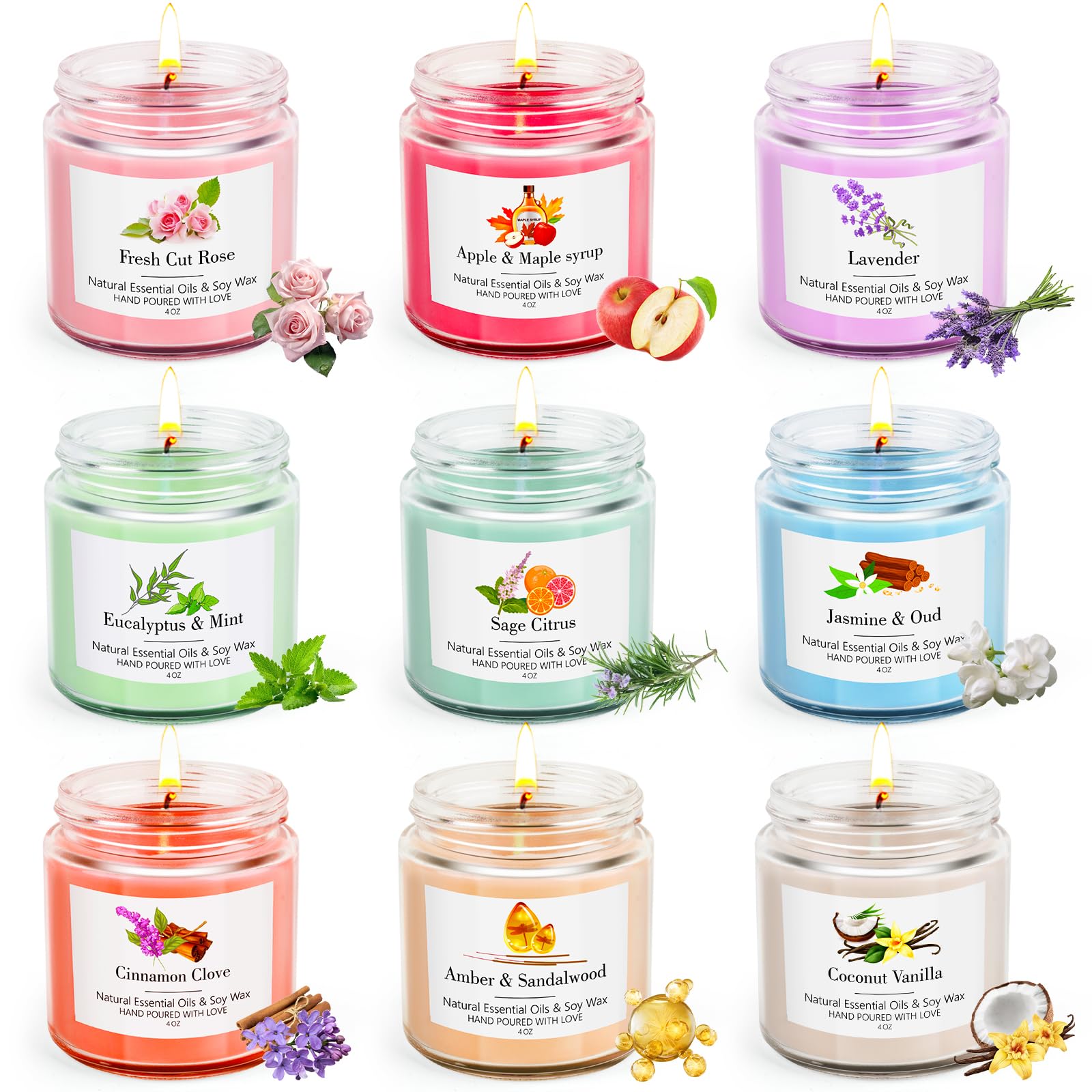AOTOIE Amber Sandalwood candle earthy notes for tranquil evenings