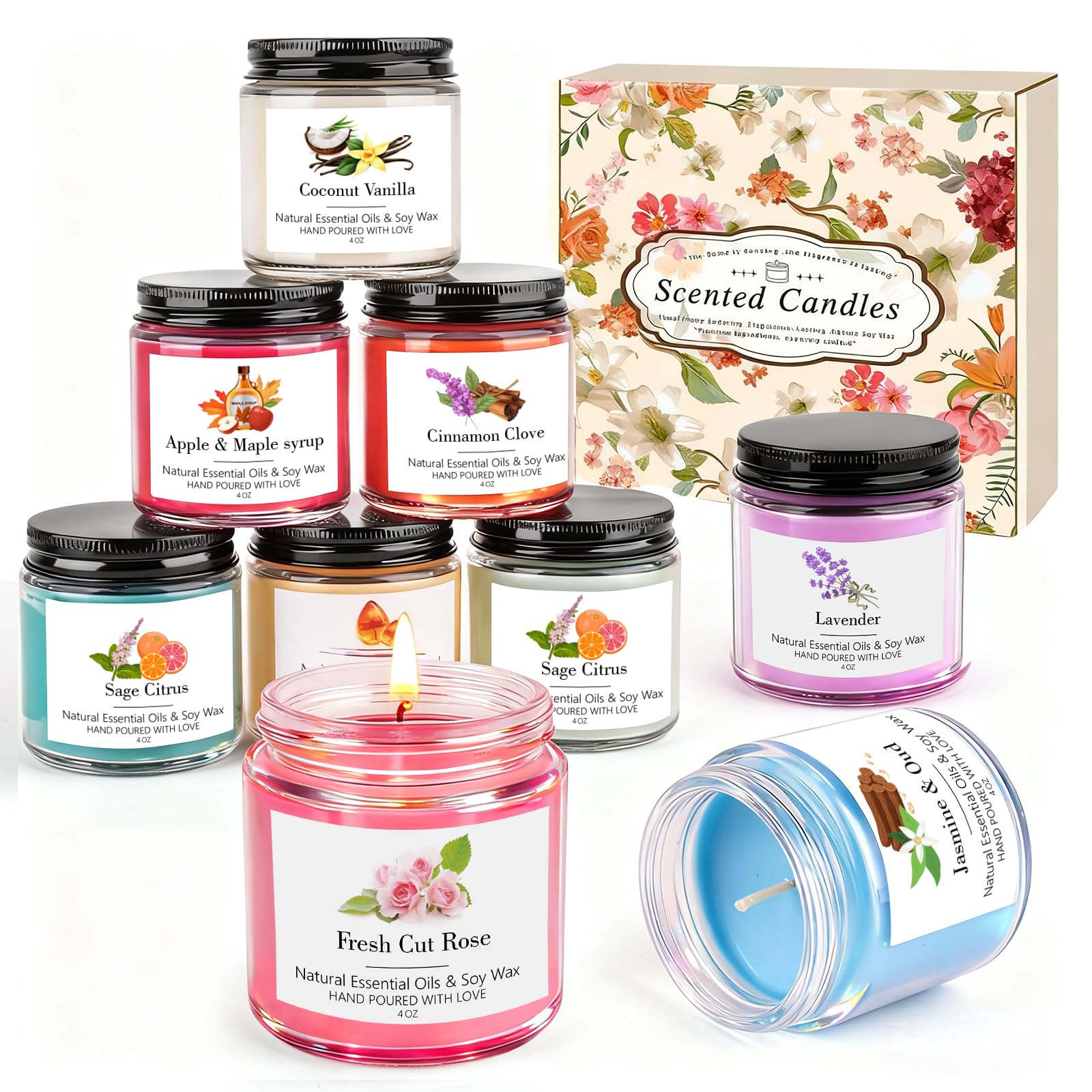 AOTOIE Rose candle for cozy spaces and soothing ambience