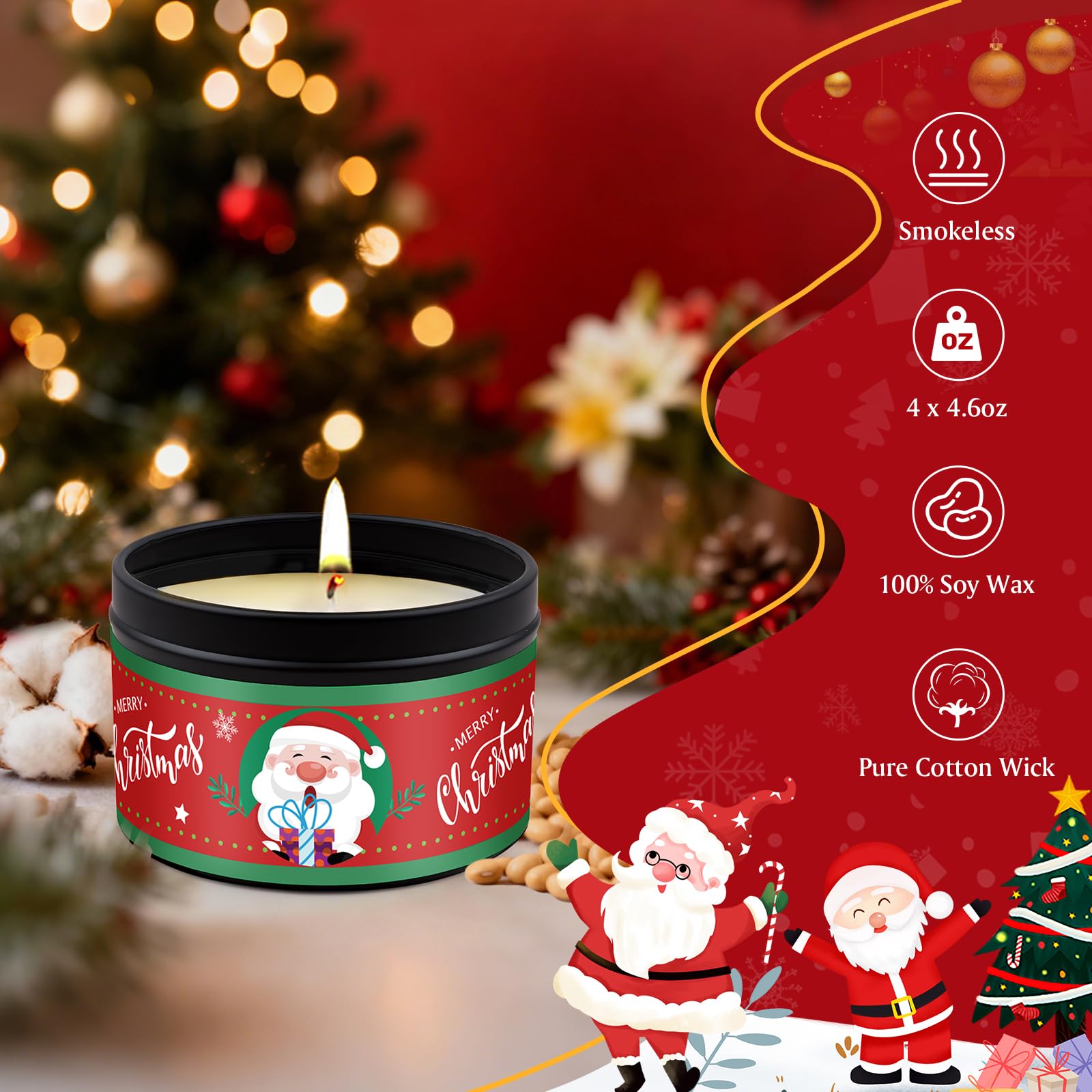 Aottom Apple Cinnamon Candle Jar delivering cozy aroma
