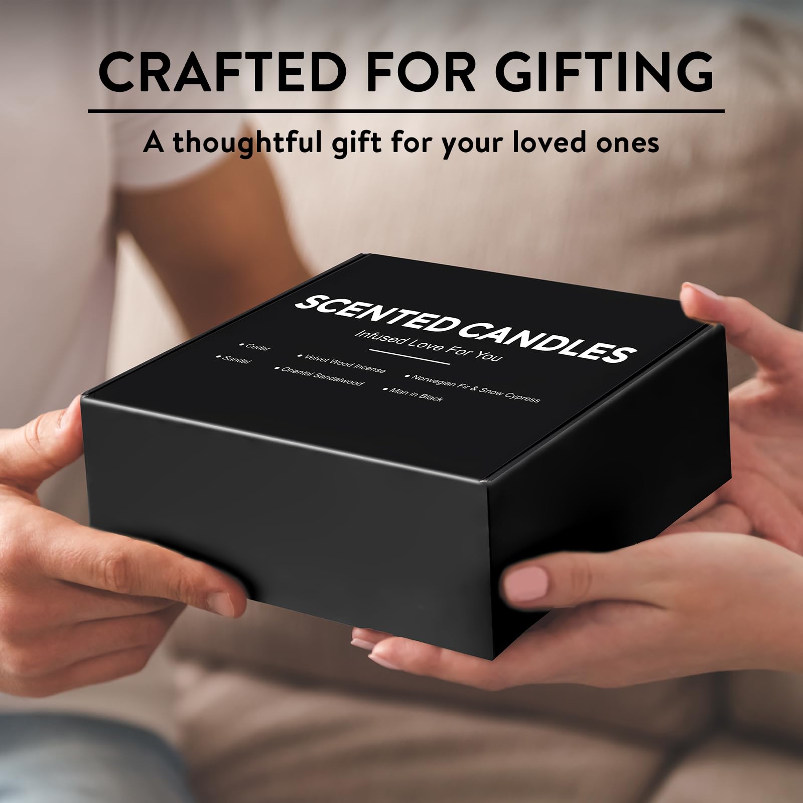 Aottom Candles Gift Box six-pack jar ideal for gifts