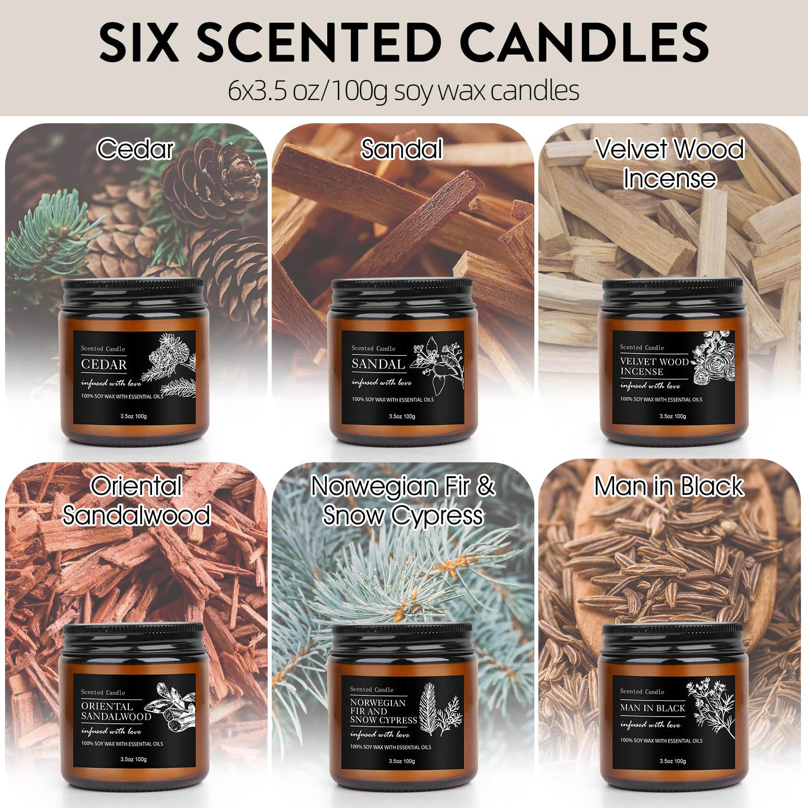 Aottom Candles Sandal jar delivering warm inviting study atmosphere
