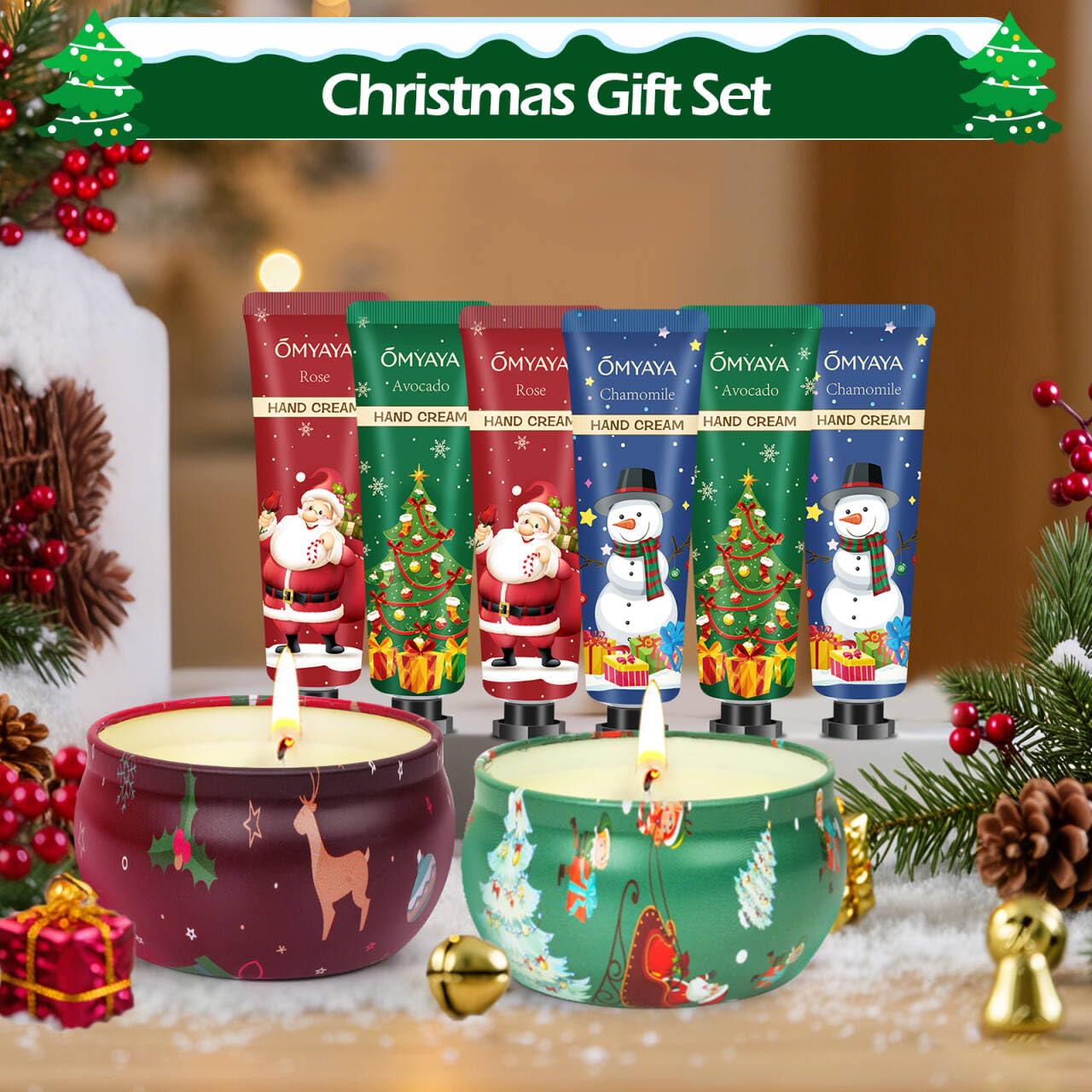 Aottom Christmas decor pattern enhances festive table or tree.