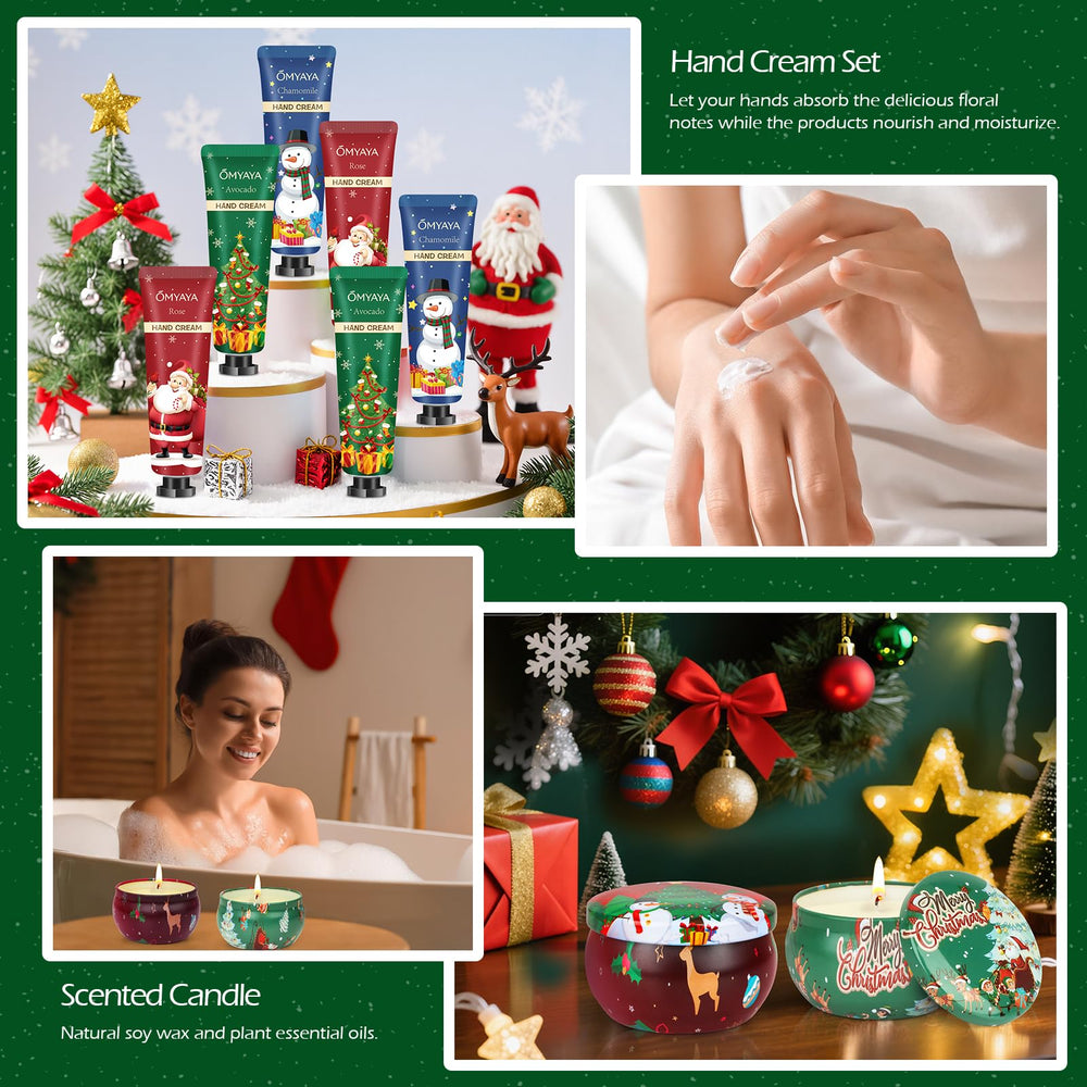 Aottom hand cream set absorbs quickly with non-greasy hydration.