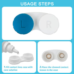 Aoutrow circular arc design contact lens case with smooth edges