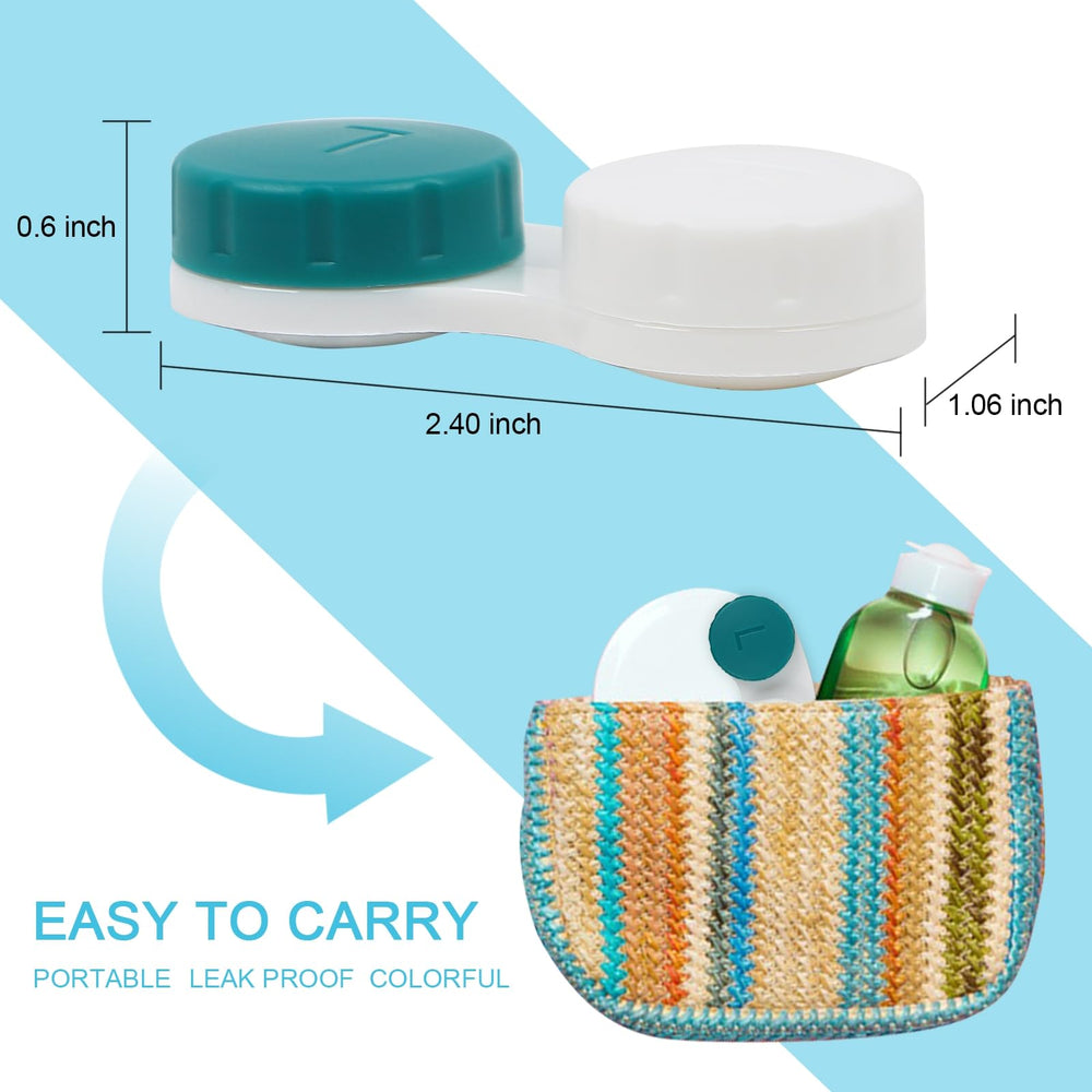 Aoutrow mini compact contact lens case with easy carry design