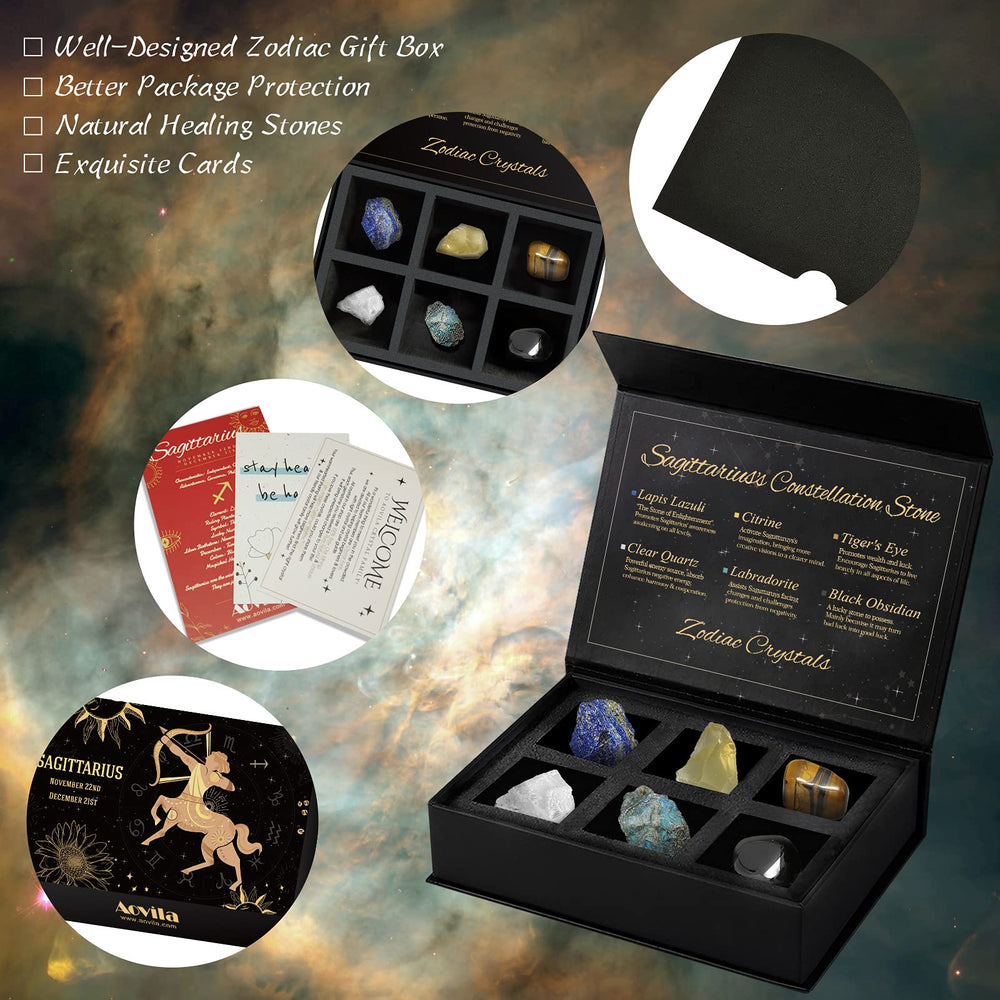 Aovila Sagittarius crystals featuring Labradorite for protection and resonance