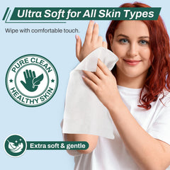 AOZITA Aloe Vera and Vitamin E infused wipes for gentle cleansing.