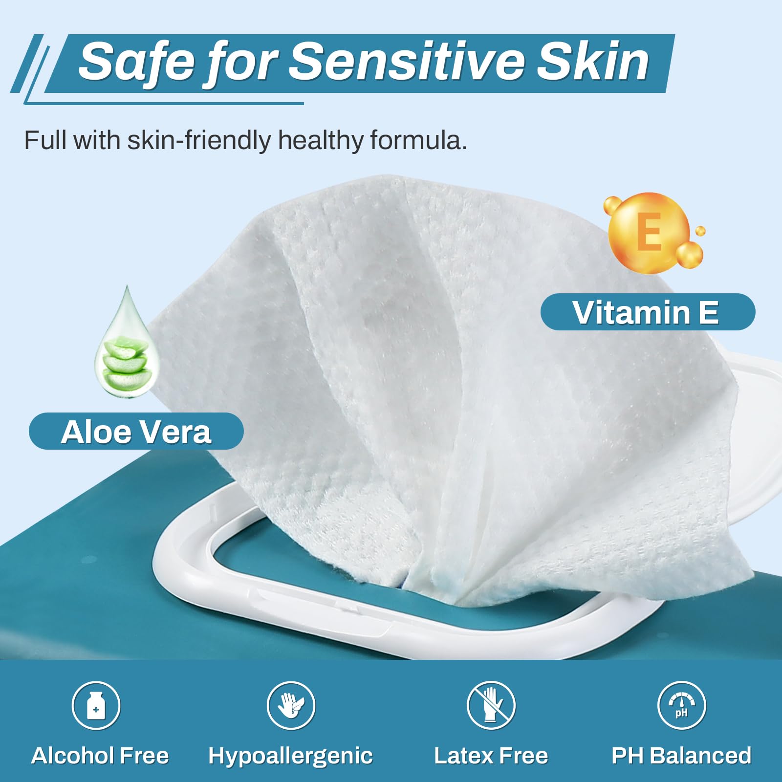 AOZITA extra-large 8x12-inch wipes ideal for quick cleansing.