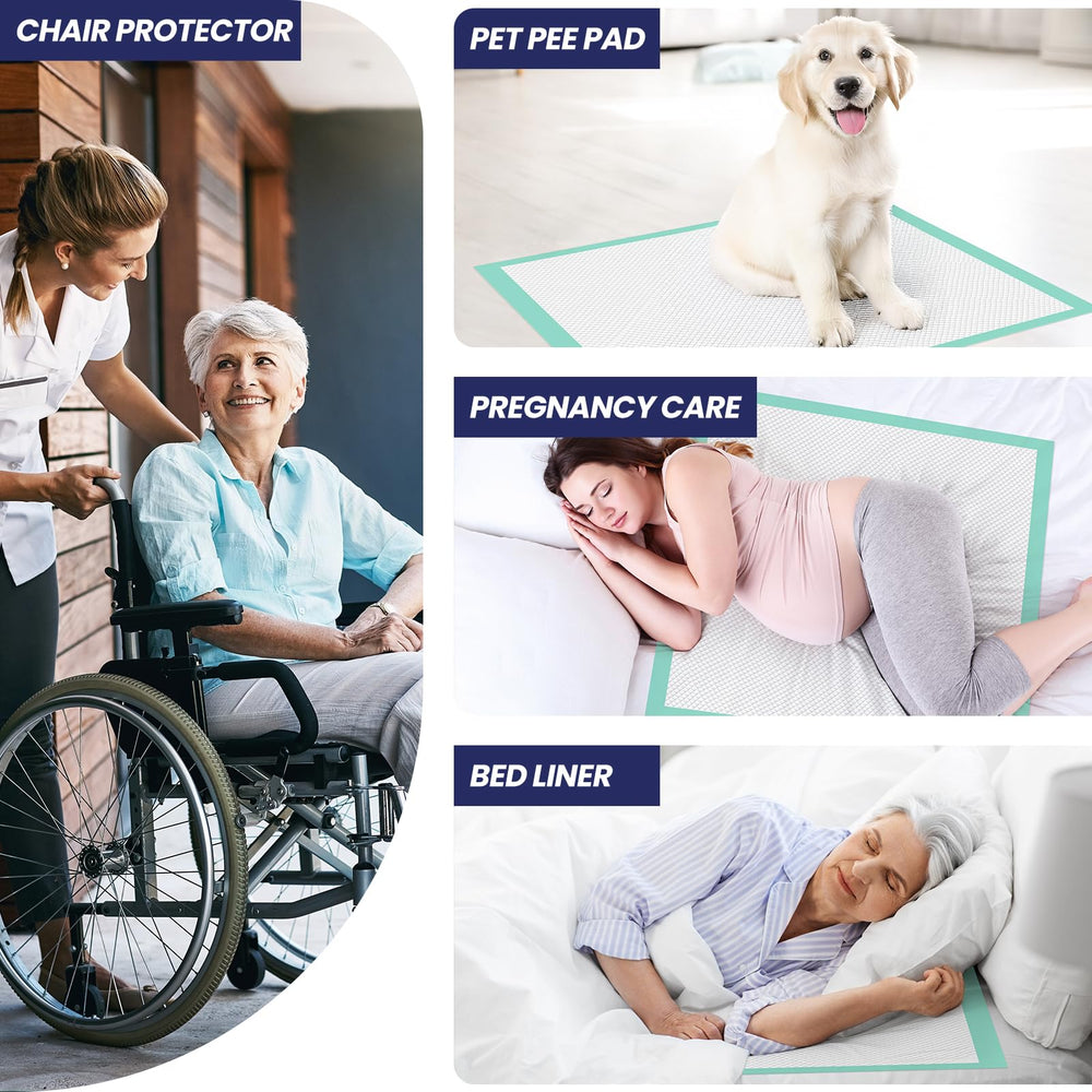 AOZITA underpads suitable for adult, senior, child, and pet care.