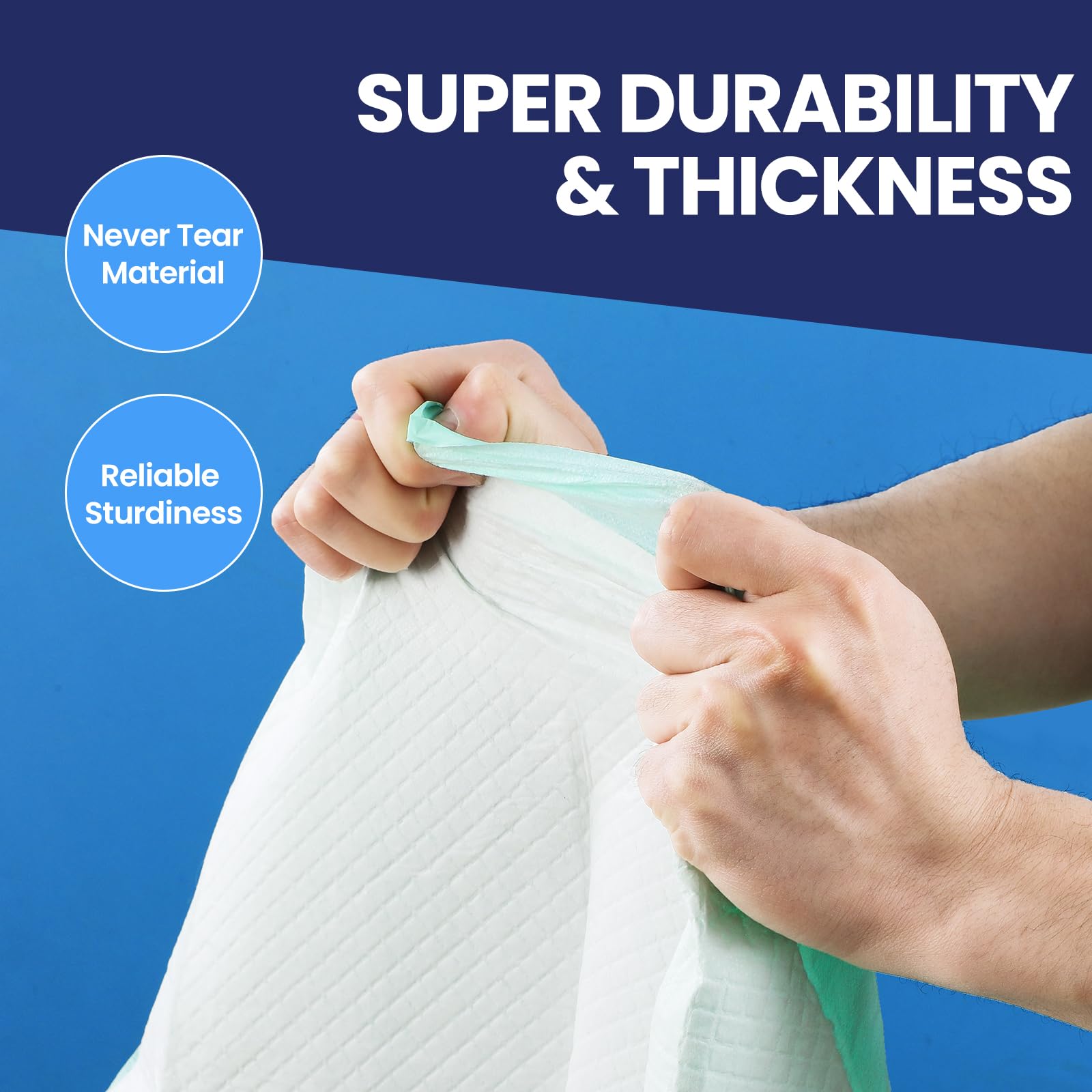 AOZITA underpads in home setting protecting beds and chairs.