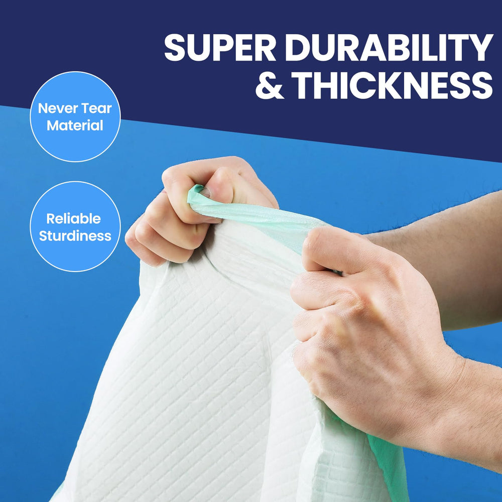 AOZITA underpads in home setting protecting beds and chairs.
