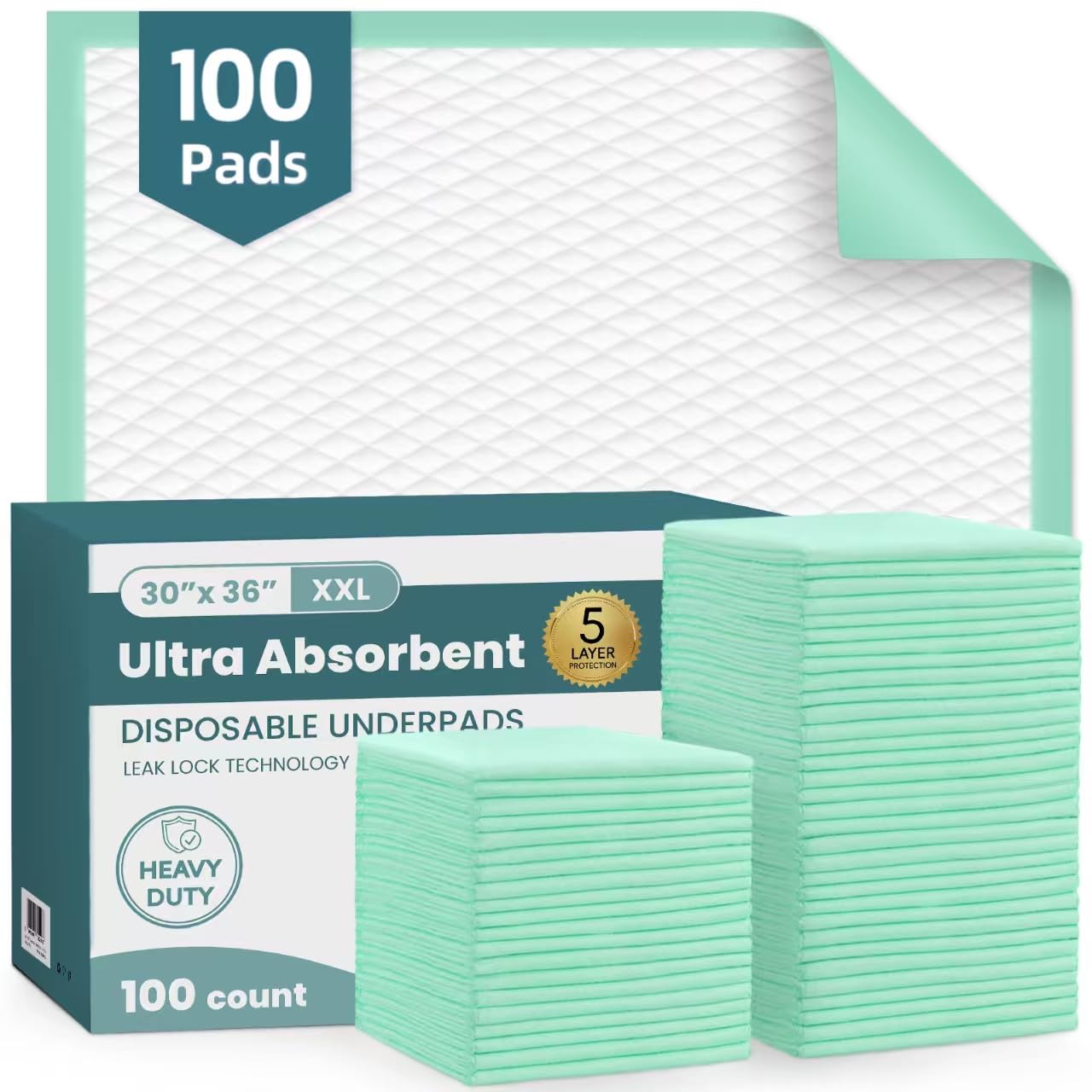 AOZITA underpads pack shot showing ultra-absorbent protection.