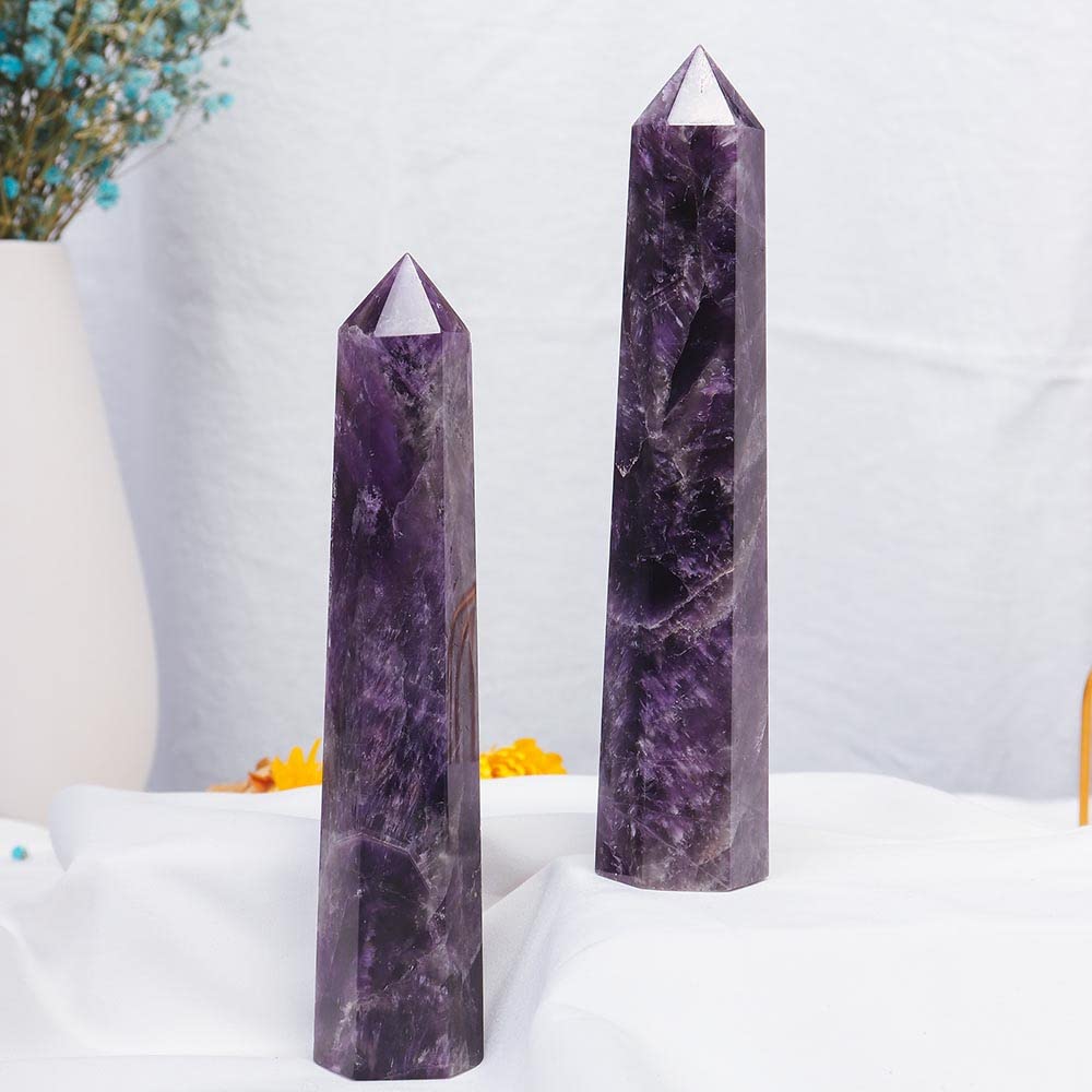 Apengshi amethyst tower in home decor adds soothing ambiance