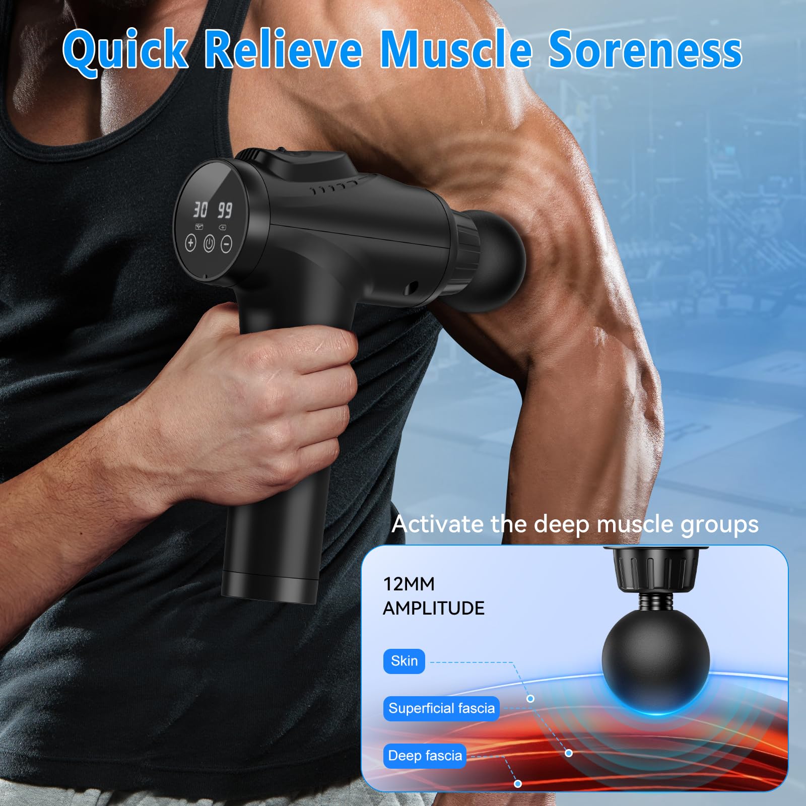 APherma massage gun portable design ideal for gym, office, or travel