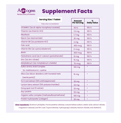 Aphogee bottle packaging highlights hair health benefits.